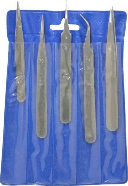 Value Collection - Stainless Steel Tweezer Set - 5 Piece - All Tool & Supply