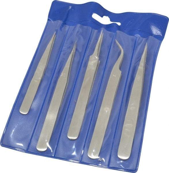 Value Collection - Stainless Steel Tweezer Set - 5 Piece - All Tool & Supply