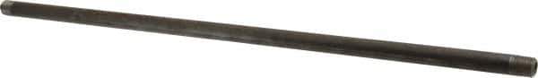 Value Collection - Schedule 80, 1/4" Diam x 18" Long Black Pipe Nipple - Threaded - All Tool & Supply