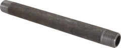 Made in USA - Schedule 80, 1/2" Diam x 8" Long Black Pipe Nipple - Threaded - All Tool & Supply