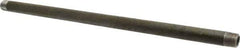 Made in USA - Schedule 80, 1/2" Diam x 18" Long Black Pipe Nipple - Threaded - All Tool & Supply