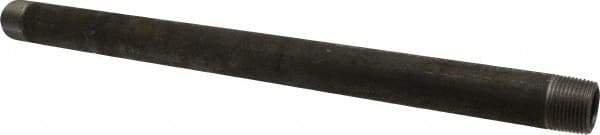 Made in USA - Schedule 80, 1" Diam x 18" Long Black Pipe Nipple - Threaded - All Tool & Supply