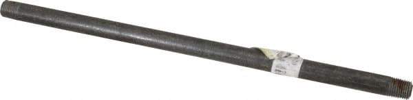 Value Collection - Schedule 80, 1/4" Diam x 12" Long Black Pipe Nipple - Threaded - All Tool & Supply