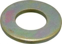 Made in USA - 5/16" Screw, Grade 8 Alloy Steel SAE Flat Washer - 11/32" ID x 11/16" OD, 0.072" Thick, Zinc Yellow Dichromate Finish - All Tool & Supply