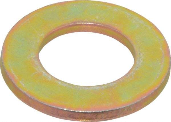 Made in USA - 3/4" Screw, Grade 8 Alloy Steel SAE Flat Washer - 13/16" ID x 1-1/2" OD, 0.146" Thick, Zinc Yellow Dichromate Finish - All Tool & Supply