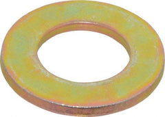 Made in USA - 3/4" Screw, Grade 8 Alloy Steel SAE Flat Washer - 13/16" ID x 1-1/2" OD, 0.146" Thick, Zinc Yellow Dichromate Finish - All Tool & Supply