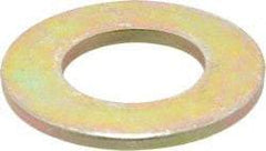 Made in USA - 1" Screw, Grade 8 Alloy Steel SAE Flat Washer - 1-1/16" ID x 2" OD, 0.16" Thick, Zinc Yellow Dichromate Finish - All Tool & Supply