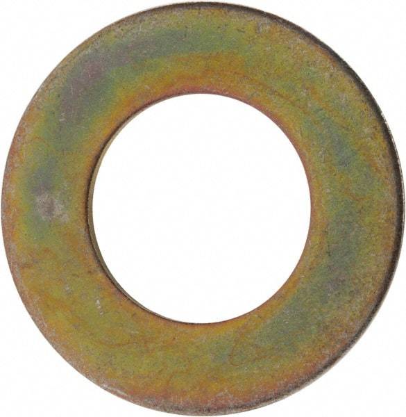 Made in USA - 1-3/8" Screw, Grade 8 Alloy Steel SAE Flat Washer - 1-7/16" ID x 2-3/4" OD, 0.213" Thick, Zinc Yellow Dichromate Finish - All Tool & Supply