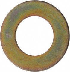 Made in USA - 1-3/8" Screw, Grade 8 Alloy Steel SAE Flat Washer - 1-7/16" ID x 2-3/4" OD, 0.213" Thick, Zinc Yellow Dichromate Finish - All Tool & Supply