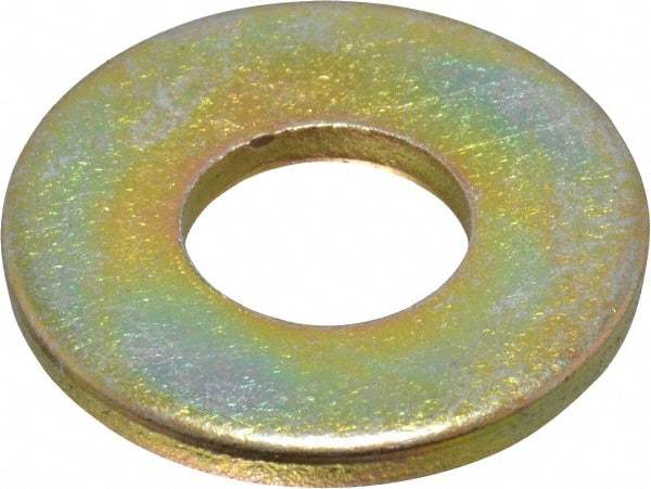 Made in USA - 5/16" Screw, Grade 8 Alloy Steel USS Flat Washer - 0.37" ID x 0.905" OD, 0.104" Thick, Zinc Yellow Dichromate Finish - All Tool & Supply