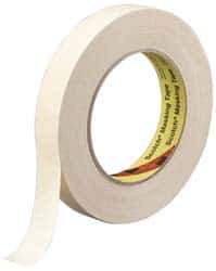 3M - 3/4" Wide x 60 Yd Long Tan Paper Masking Tape - Series 231, 7.6 mil Thick, 28 In/Lb Tensile Strength - All Tool & Supply