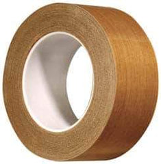 3M - 36 Yd Long x 12" Wide, Series 5453, Brown Silicone Glass Cloth/PTFE Tape - 8.2 mil Thick, 175 Lb/In Tensile Strength - All Tool & Supply