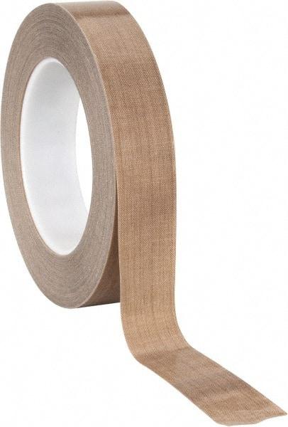 3M - 36 Yd Long x 1" Wide, Series 5453, Brown Silicone Glass Cloth/PTFE Tape - 8.2 mil Thick, 175 Lb/In Tensile Strength - All Tool & Supply