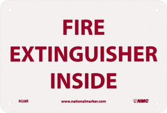 NMC - Fire Extinguisher Inside, Plastic Fire Sign - 9" Wide x 6" High - All Tool & Supply