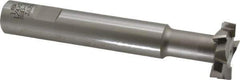 Interstate - 1-1/4" Cut Diam, 3/8" Cut Width, 15mm Neck Diam, 3/4" Shank Diam, 5-1/8" OAL, M42 Cobalt T-Slot Cutter - Staggered Teeth, 8 Teeth - All Tool & Supply