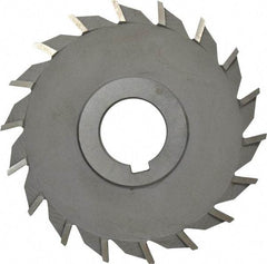 Value Collection - 16 Teeth, 4" Diam x 11/32" Width of Cut, High Speed Steel Side Milling Cutter - Straight Teeth, Uncoated - All Tool & Supply