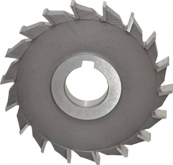 Value Collection - 16 Teeth, 4" Diam x 7/16" Width of Cut, High Speed Steel Side Milling Cutter - Straight Teeth, Uncoated - All Tool & Supply