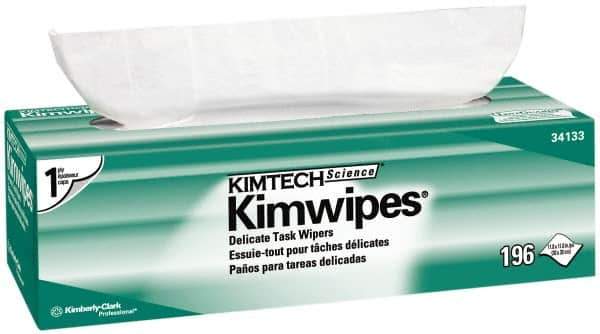 Kimtech - Dry Clean Room/Lab/Critical Task Wipes - Pop-Up, 11-3/4" x 11-3/4" Sheet Size, White - All Tool & Supply