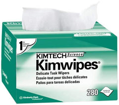 Kimtech - Dry Clean Room/Lab/Critical Task Wipes - Pop-Up, 8-3/8" x 4-3/8" Sheet Size, White - All Tool & Supply