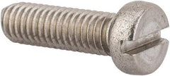 Value Collection - M6x1.00 Metric Coarse, 20mm Length Under Head Slotted Drive Machine Screw - Fillister Head, Grade 316 & A4 Stainless Steel, Uncoated, Without Washer - All Tool & Supply