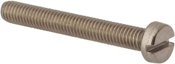 Value Collection - M6x1.00 Metric Coarse, 45mm Length Under Head Slotted Drive Machine Screw - Fillister Head, Grade 316 & A4 Stainless Steel, Uncoated, Without Washer - All Tool & Supply