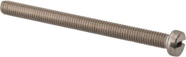 Value Collection - M6x1.00 Metric Coarse, 75mm Length Under Head Slotted Drive Machine Screw - Fillister Head, Grade 316 & A4 Stainless Steel, Uncoated, Without Washer - All Tool & Supply