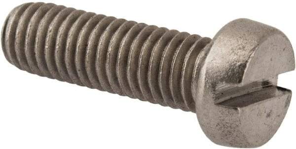 Value Collection - M8x1.25 Metric Coarse, 25mm Length Under Head Slotted Drive Machine Screw - Fillister Head, Grade 316 & A4 Stainless Steel, Uncoated, Without Washer - All Tool & Supply