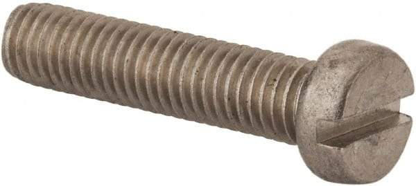 Value Collection - M8x1.25 Metric Coarse, 35mm Length Under Head Slotted Drive Machine Screw - Fillister Head, Grade 316 & A4 Stainless Steel, Uncoated, Without Washer - All Tool & Supply