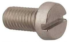 Value Collection - M10x1.50 Metric Coarse, 20mm Length Under Head Slotted Drive Machine Screw - Fillister Head, Grade 316 & A4 Stainless Steel, Uncoated, Without Washer - All Tool & Supply