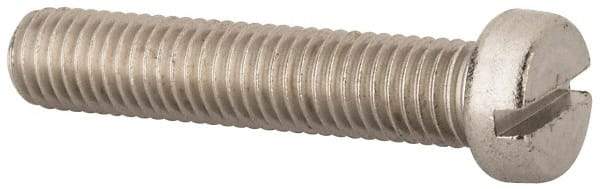 Value Collection - M10x1.50 Metric Coarse, 50mm Length Under Head Slotted Drive Machine Screw - Fillister Head, Grade 316 & A4 Stainless Steel, Uncoated, Without Washer - All Tool & Supply