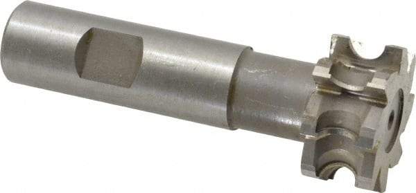 Whitney Tool Co. - 5/32" Radius, 5/16" Circle Diam, 1-5/16" Cutter Diam, 5/8" Cutting Width, Shank Connection, Concave Radius Cutter - 3/4" Shank Diam, 3-1/2" OAL, High Speed Steel, Uncoated, Profile Ground, 8 Teeth, Weldon Flat - All Tool & Supply