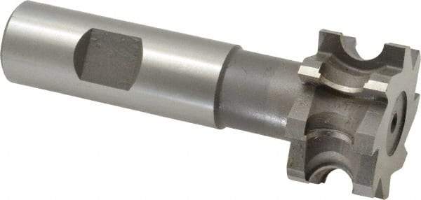 Whitney Tool Co. - 3/16" Radius, 3/8" Circle Diam, 1-3/8" Cutter Diam, 3/4" Cutting Width, Shank Connection, Concave Radius Cutter - 3/4" Shank Diam, 3-1/2" OAL, High Speed Steel, Uncoated, Profile Ground, 8 Teeth, Weldon Flat - All Tool & Supply