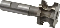 Whitney Tool Co. - 5/16" Radius, 5/8" Circle Diam, 1-3/4" Cutter Diam, 1-1/8" Cutting Width, Shank Connection, Concave Radius Cutter - 3/4" Shank Diam, 4" OAL, High Speed Steel, Uncoated, Profile Ground, 8 Teeth, Weldon Flat - All Tool & Supply