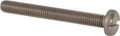 Value Collection - M6x1.00 Metric Coarse, 55mm Length Under Head Slotted Drive Machine Screw - Pan Head, Grade 316 & A4 Stainless Steel, Uncoated, Without Washer - All Tool & Supply