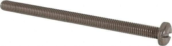 Value Collection - M6x1.00 Metric Coarse, 90mm Length Under Head Slotted Drive Machine Screw - Pan Head, Grade 316 & A4 Stainless Steel, Uncoated, Without Washer - All Tool & Supply