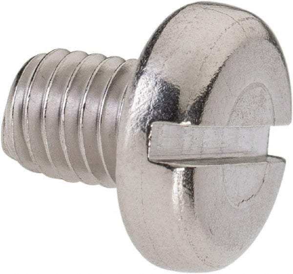 Value Collection - M8x1.25, 10mm Length Under Head Slotted Drive Machine Screw - Pan Head, Grade 316 & A4 Stainless Steel, Uncoated, Without Washer - All Tool & Supply