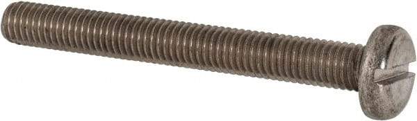 Value Collection - M8x1.25 Metric Coarse, 70mm Length Under Head Slotted Drive Machine Screw - Pan Head, Grade 316 & A4 Stainless Steel, Uncoated, Without Washer - All Tool & Supply