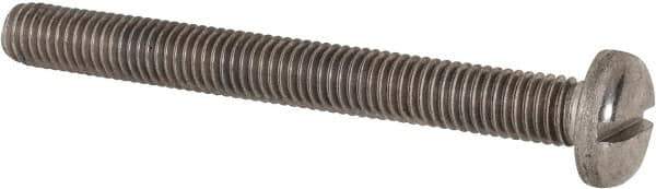 Value Collection - M8x1.25, 75mm Length Under Head Slotted Drive Machine Screw - Pan Head, Grade 316 & A4 Stainless Steel, Uncoated, Without Washer - All Tool & Supply