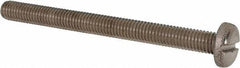 Value Collection - M8x1.25 Metric Coarse, 90mm Length Under Head Slotted Drive Machine Screw - Pan Head, Grade 316 & A4 Stainless Steel, Uncoated, Without Washer - All Tool & Supply