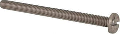 Value Collection - M8x1.25 Metric Coarse, 100mm Length Under Head Slotted Drive Machine Screw - Pan Head, Grade 316 & A4 Stainless Steel, Uncoated, Without Washer - All Tool & Supply