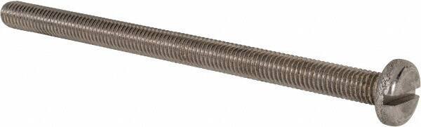 Value Collection - M8x1.25 Metric Coarse, 120mm Length Under Head Slotted Drive Machine Screw - Pan Head, Grade 316 & A4 Stainless Steel, Uncoated, Without Washer - All Tool & Supply