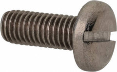 Value Collection - M10x1.50 Metric Coarse, 25mm Length Under Head Slotted Drive Machine Screw - Pan Head, Grade 316 & A4 Stainless Steel, Uncoated, Without Washer - All Tool & Supply