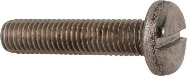 Value Collection - M10x1.50, 45mm Length Under Head Slotted Drive Machine Screw - Pan Head, Grade 316 & A4 Stainless Steel, Uncoated, Without Washer - All Tool & Supply