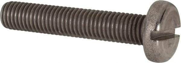 Value Collection - M10x1.50 Metric Coarse, 55mm Length Under Head Slotted Drive Machine Screw - Pan Head, Grade 316 & A4 Stainless Steel, Uncoated, Without Washer - All Tool & Supply