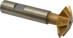 Whitney Tool Co. - 1-1/2° 1-1/2" Cut Diam, 1/2" Cut Width, 5/8" Shank, Carbide-Tipped Double-Angle Cutter - All Tool & Supply