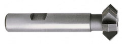 Whitney Tool Co. - 1-3/8° 1-3/8" Cut Diam, 7/16" Cut Width, 5/8" Shank, Carbide-Tipped Double-Angle Cutter - All Tool & Supply