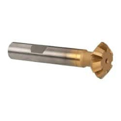 Whitney Tool Co. - 3/4° 3/4" Cut Diam, 1/4" Cut Width, 3/8" Shank, Carbide-Tipped Double-Angle Cutter - All Tool & Supply