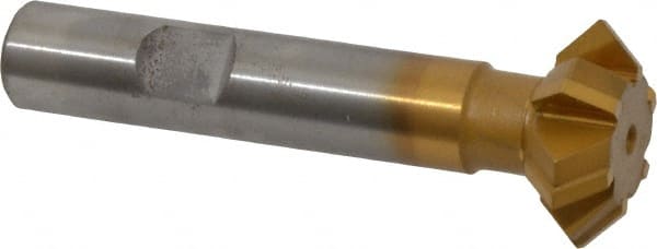 Whitney Tool Co. - 1° 1" Cut Diam, 3/8" Cut Width, 1/2" Shank, Carbide-Tipped Double-Angle Cutter - All Tool & Supply