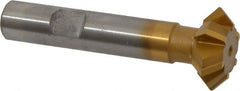 Whitney Tool Co. - 1° 1" Cut Diam, 3/8" Cut Width, 1/2" Shank, Carbide-Tipped Double-Angle Cutter - All Tool & Supply