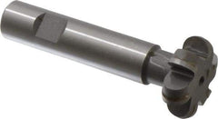 Whitney Tool Co. - 1/4" Radius, 1/2" Circle Diam, 1-1/2" Cutter Diam, Shank Connection, Convex Radius Cutter - 3/4" Shank Diam, 4" OAL, Carbide-Tipped, Uncoated, Profile Ground, 6 Teeth, Weldon Flat - All Tool & Supply